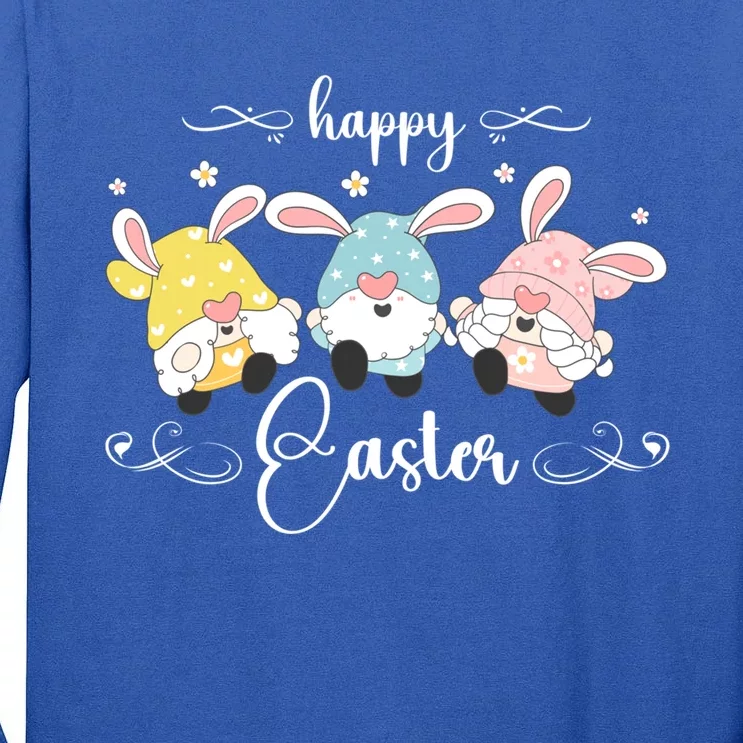 Easter Gnome With Bunny Ears Easter Celebration Cool Gift Tall Long Sleeve T-Shirt