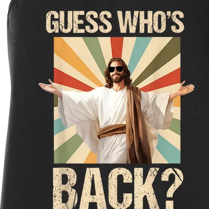 Easter Guess Whos Back Jesus Funny Religious Women's Racerback Tank