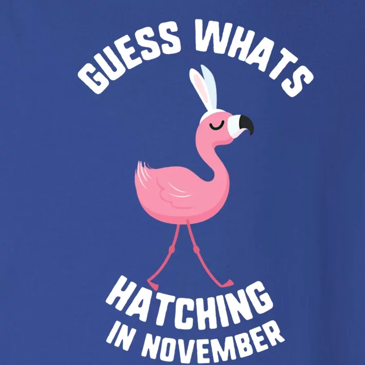 Easter Guess What Hatching In November Flamingo Bunny Gift Toddler Long Sleeve Shirt