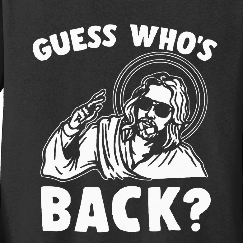 Easter Guess Whos Back Jesus Funny Religious Kids Long Sleeve Shirt