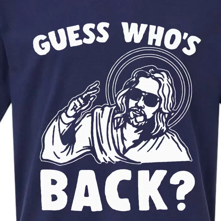 Easter Guess Whos Back Jesus Funny Religious Sueded Cloud Jersey T-Shirt