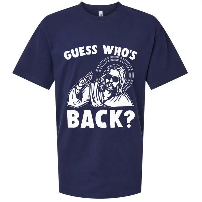 Easter Guess Whos Back Jesus Funny Religious Sueded Cloud Jersey T-Shirt