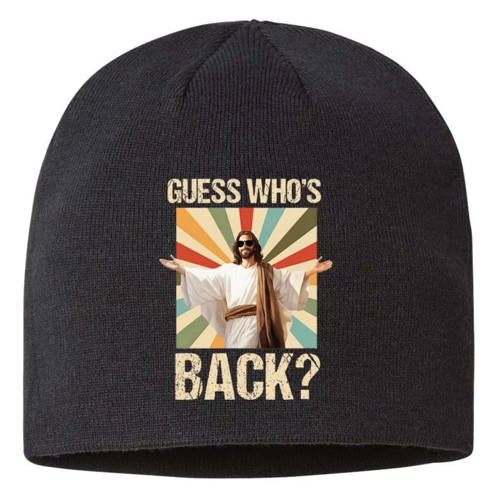 Easter Guess Whos Back Jesus Religious 8 1/2in Sustainable Knit Beanie