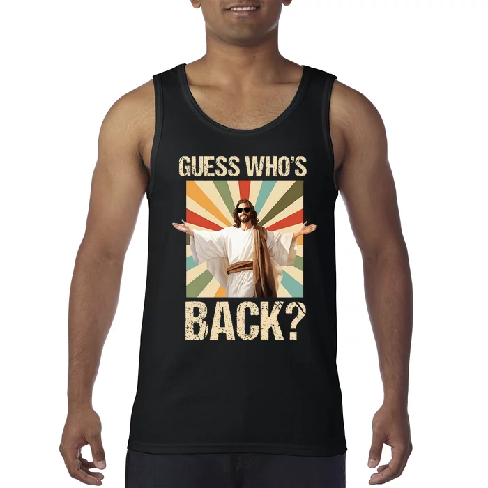 Easter Guess Whos Back Jesus Religious Tank Top