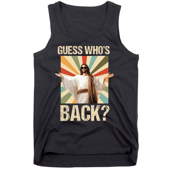 Easter Guess Whos Back Jesus Religious Tank Top