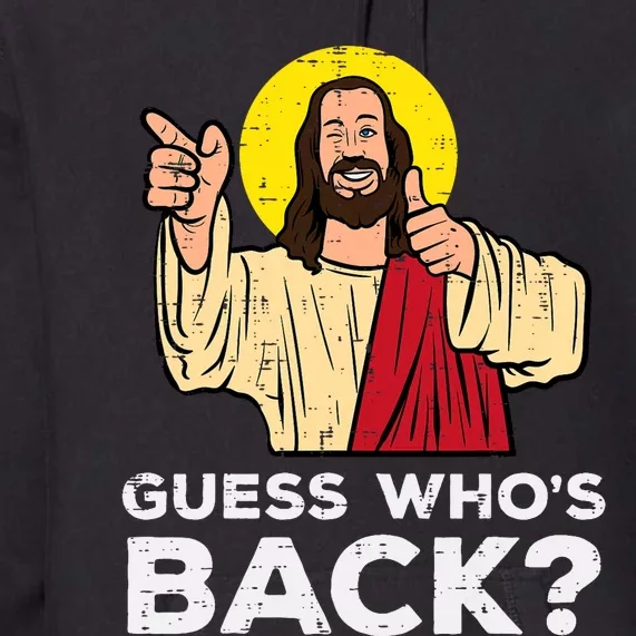 Easter Guess Whos Back Jesus Funny Religious Premium Hoodie