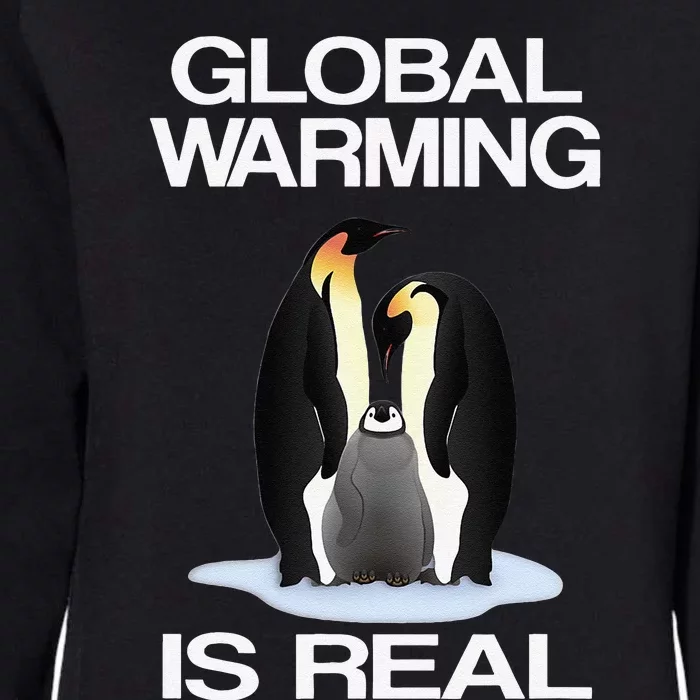 Enviromentals Global Warming Is RealPenguin Womens California Wash Sweatshirt