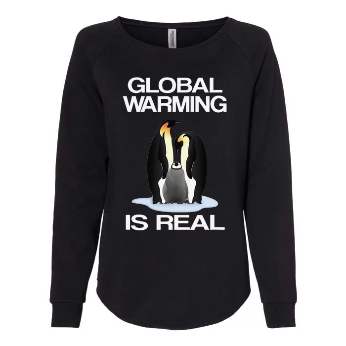 Enviromentals Global Warming Is RealPenguin Womens California Wash Sweatshirt