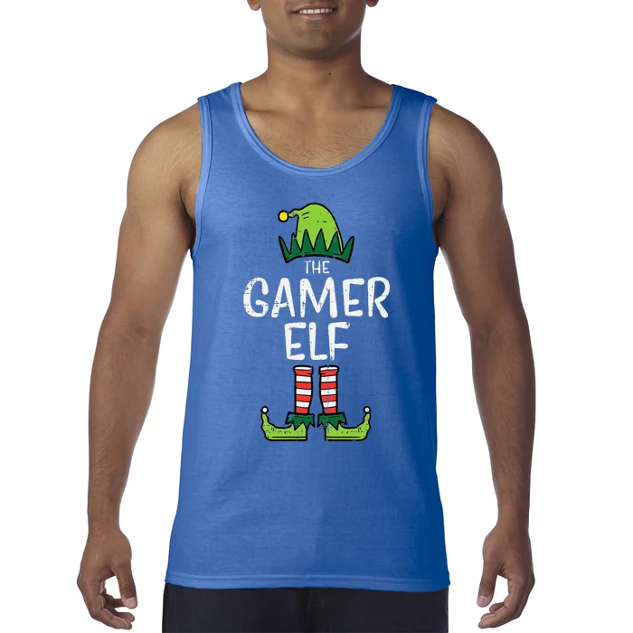 Elf Gamer Xmas Holiday Fun Tank Top