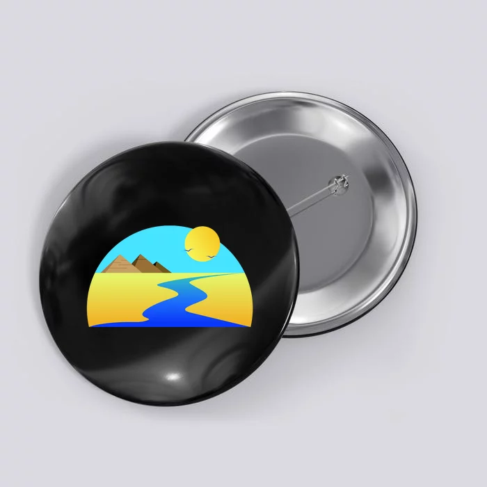 Egypt Nile River Sunset Button