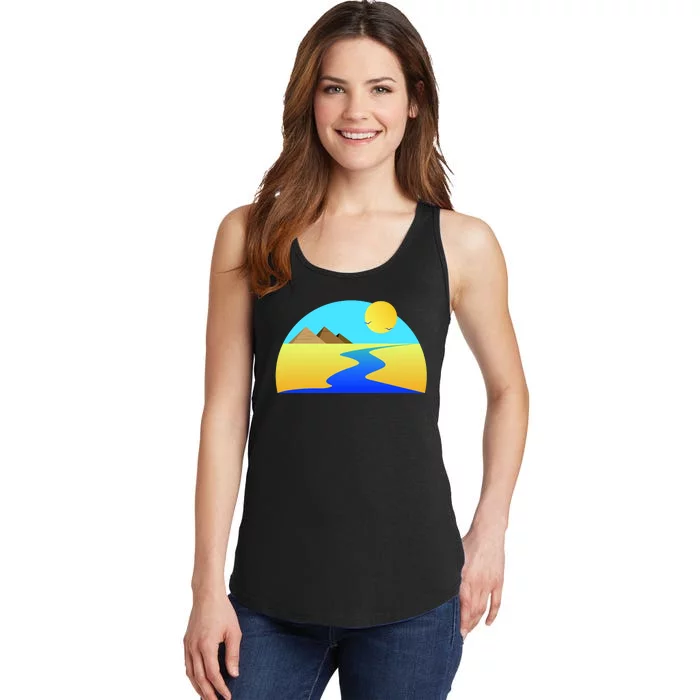 Egypt Nile River Sunset Ladies Essential Tank