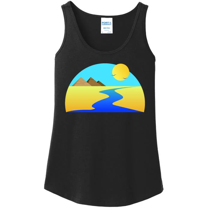 Egypt Nile River Sunset Ladies Essential Tank