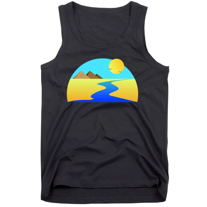 Egypt Nile River Sunset Tank Top