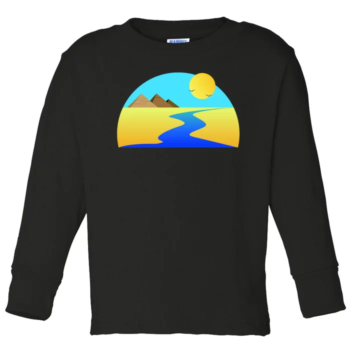 Egypt Nile River Sunset Toddler Long Sleeve Shirt