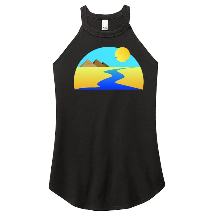 Egypt Nile River Sunset Women’s Perfect Tri Rocker Tank