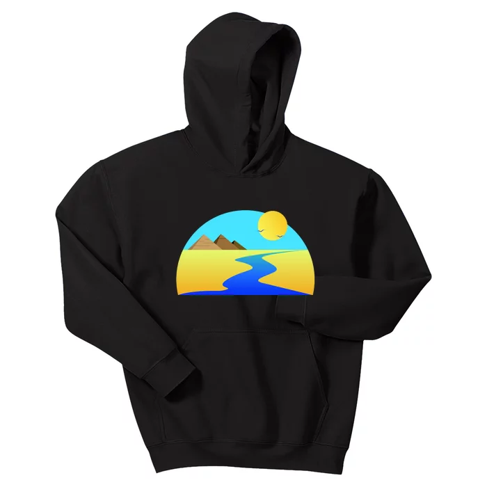 Egypt Nile River Sunset Kids Hoodie