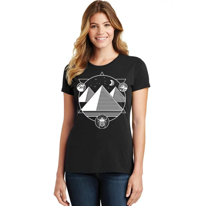 Egyptian Pyramids Emblem Women's T-Shirt