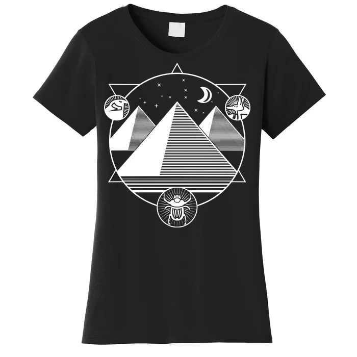 Egyptian Pyramids Emblem Women's T-Shirt