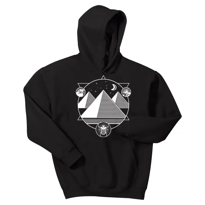 Egyptian Pyramids Emblem Kids Hoodie