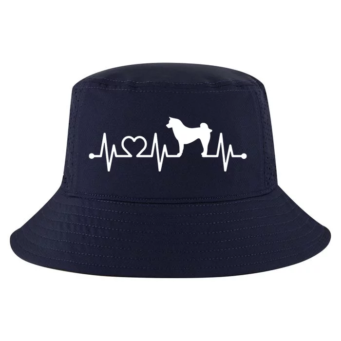 ECG Heartbeat Akita Inu Ken Pulse Japanese Dog Owner Cool Comfort Performance Bucket Hat