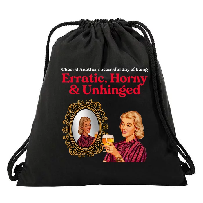 Erratic Horny And Unhinged Drawstring Bag