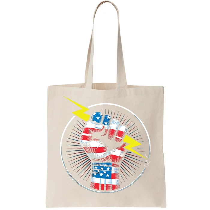 Electrician Hero American Flag Electrical Worker For Tote Bag