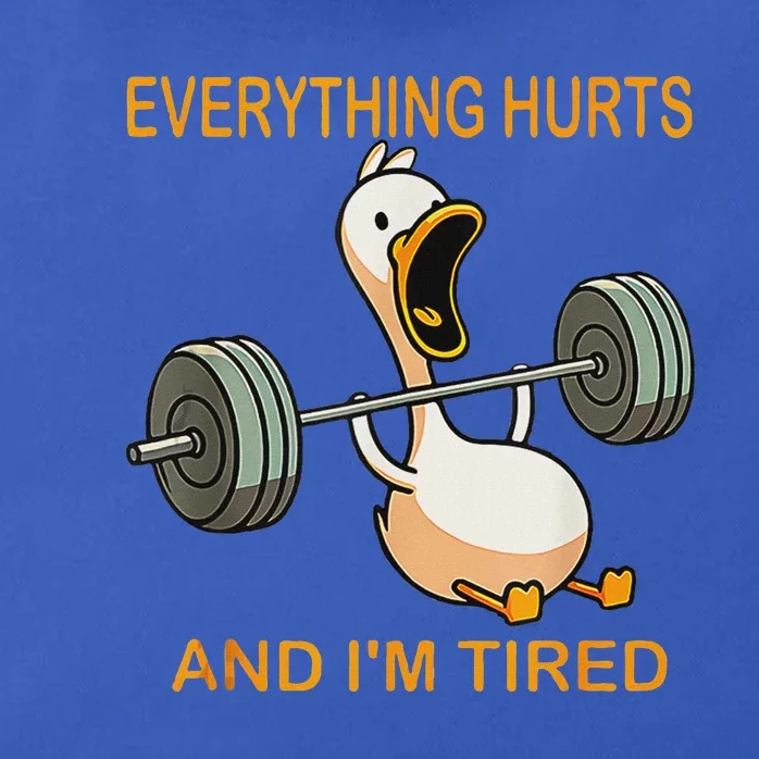 Everything Hurts And IM Tired Duck Tank Top Zip Tote Bag