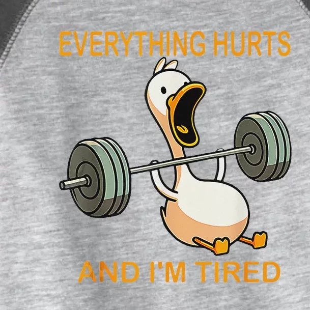 Everything Hurts And IM Tired Duck Tank Top Toddler Fine Jersey T-Shirt