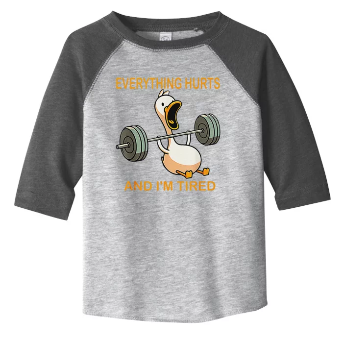 Everything Hurts And IM Tired Duck Tank Top Toddler Fine Jersey T-Shirt