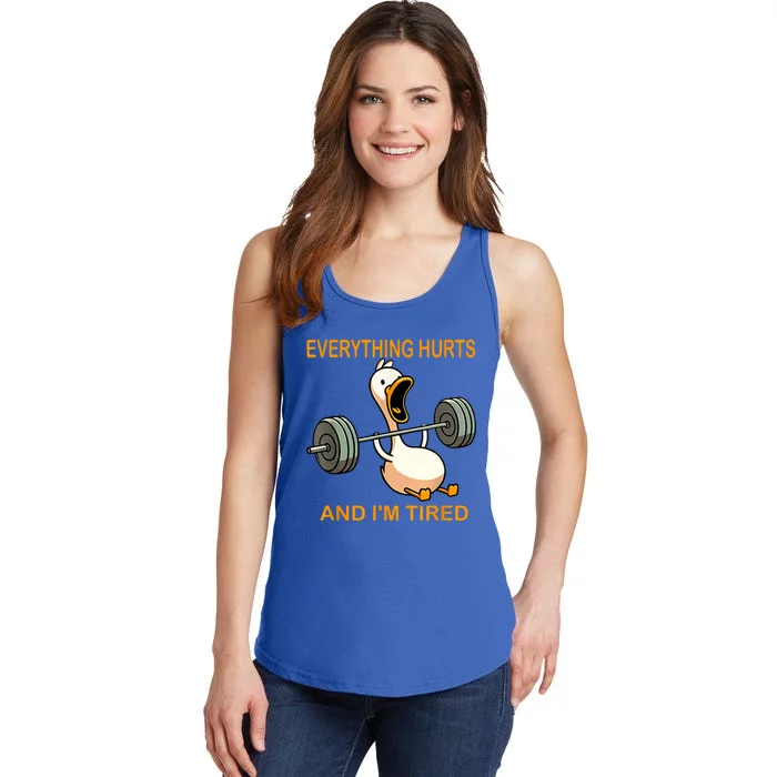 Everything Hurts And IM Tired Duck Ladies Essential Tank