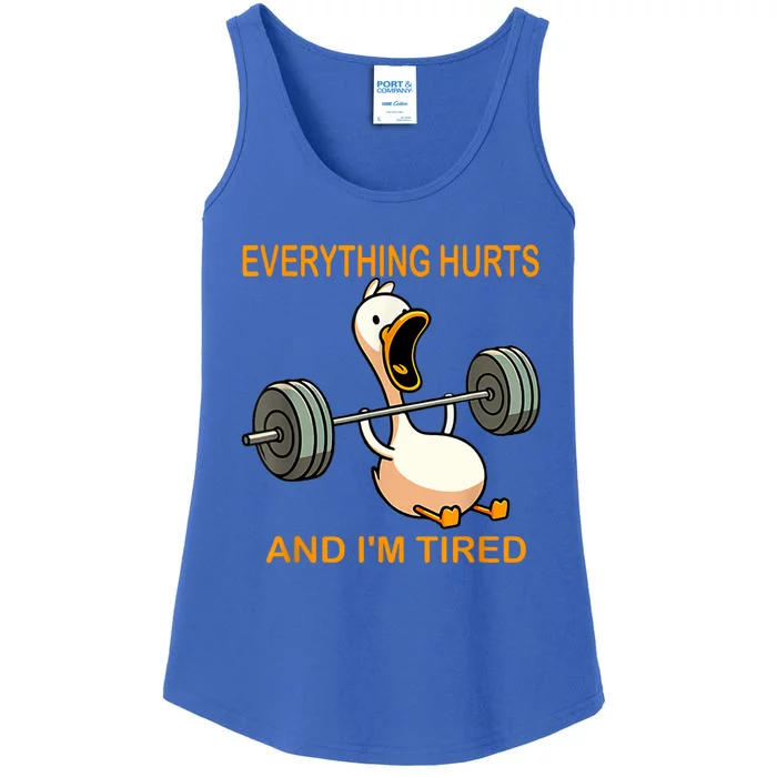 Everything Hurts And IM Tired Duck Ladies Essential Tank