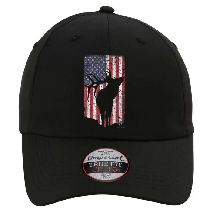 Elk Hunting Bugling Bull Us Flag The Original Performance Cap