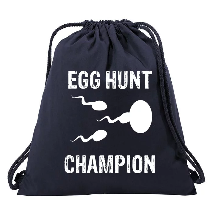 Egg Hunt Champion Funny Dad Easter Pregnancy Announcet Gift Drawstring Bag