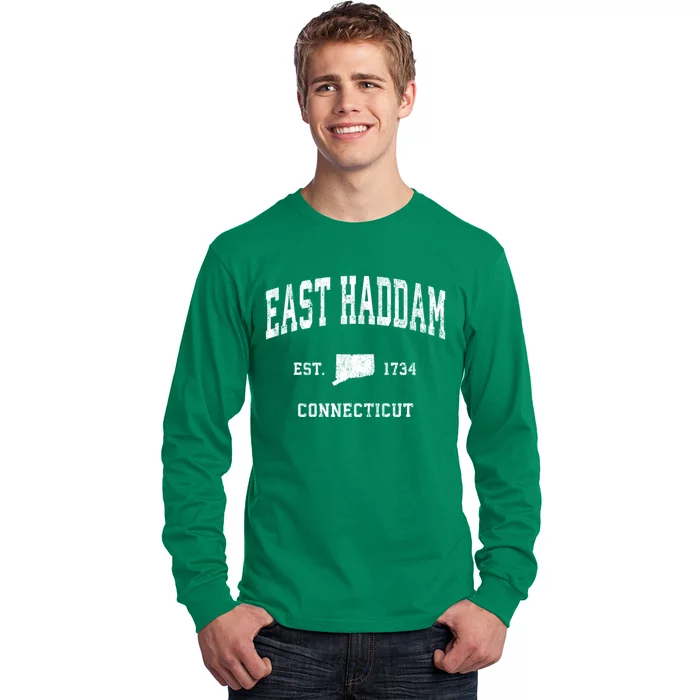 East Haddam Connecticut Ct Vintage Athletic Long Sleeve Shirt