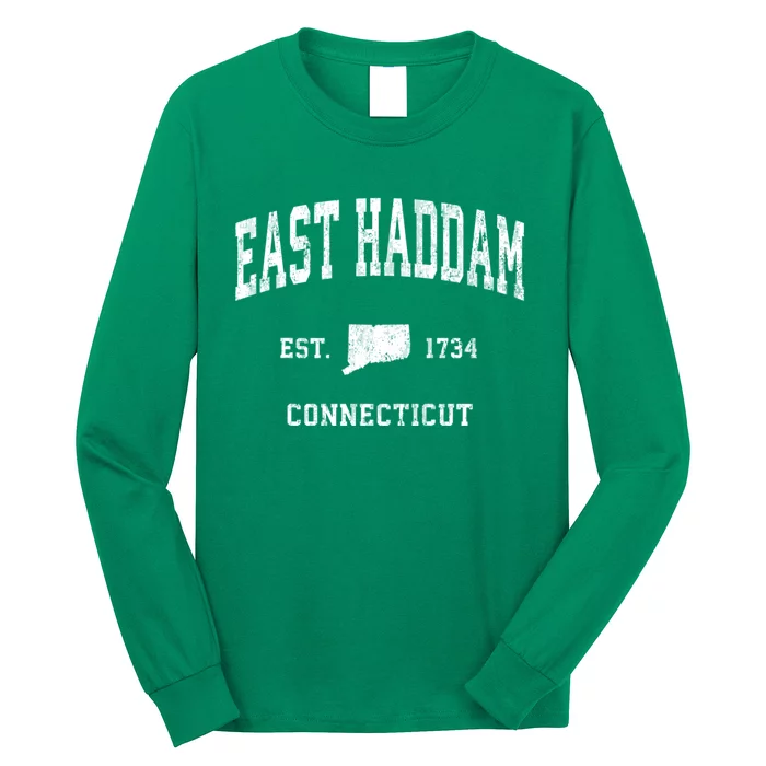 East Haddam Connecticut Ct Vintage Athletic Long Sleeve Shirt