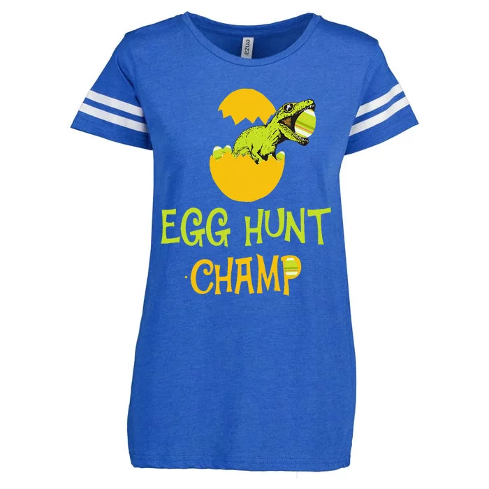 Egg Hunt Champ Funny Easter Dinosaur Gift Enza Ladies Jersey Football T-Shirt