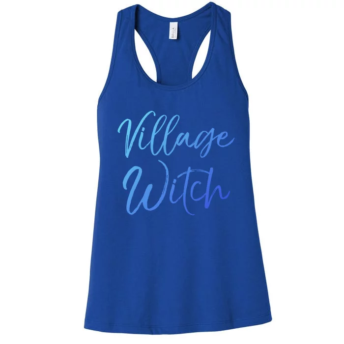 Easy Halloween Costume Cute Funny Village Witch Gift Women's Racerback Tank