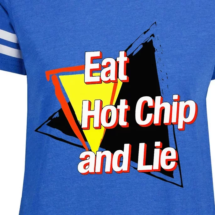 Eat Hot Chip And Lie Funny Enza Ladies Jersey Football T-Shirt