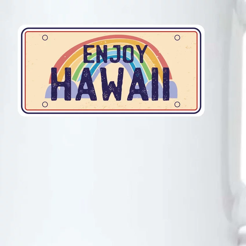 Enjoy Hawaii Car Plate Black Color Changing Mug