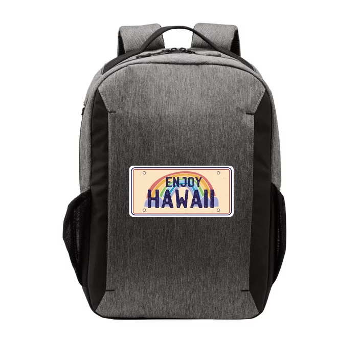 Enjoy Hawaii Car Plate Vector Backpack