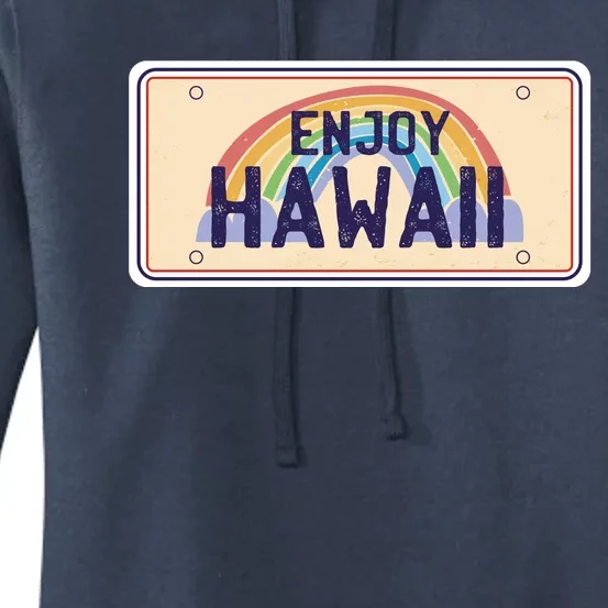 Enjoy Hawaii Car Plate Women's Pullover Hoodie