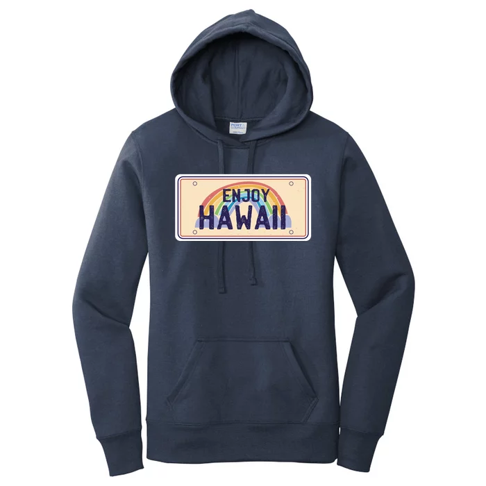 Enjoy Hawaii Car Plate Women's Pullover Hoodie