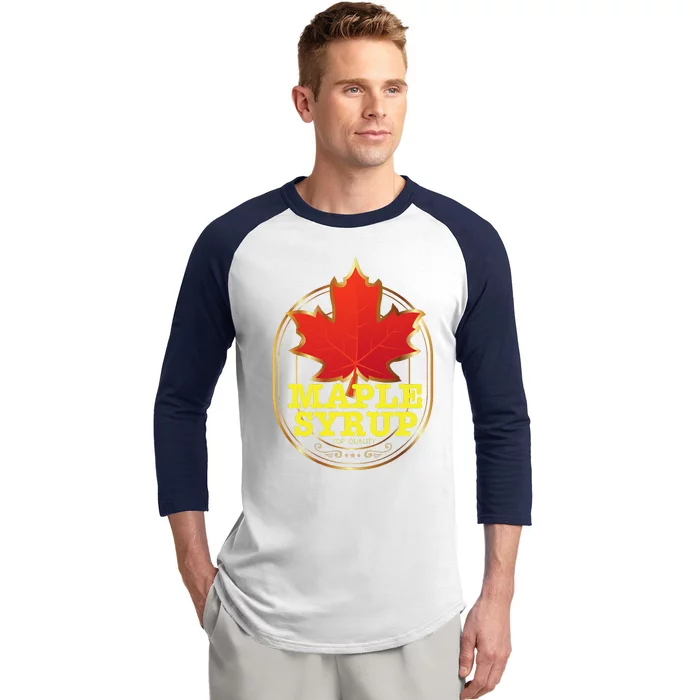 Easy Halloween Costume Maple Syrup Funny Group Costume Baseball Sleeve Shirt