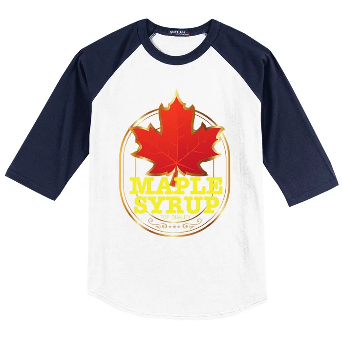 Easy Halloween Costume Maple Syrup Funny Group Costume Baseball Sleeve Shirt