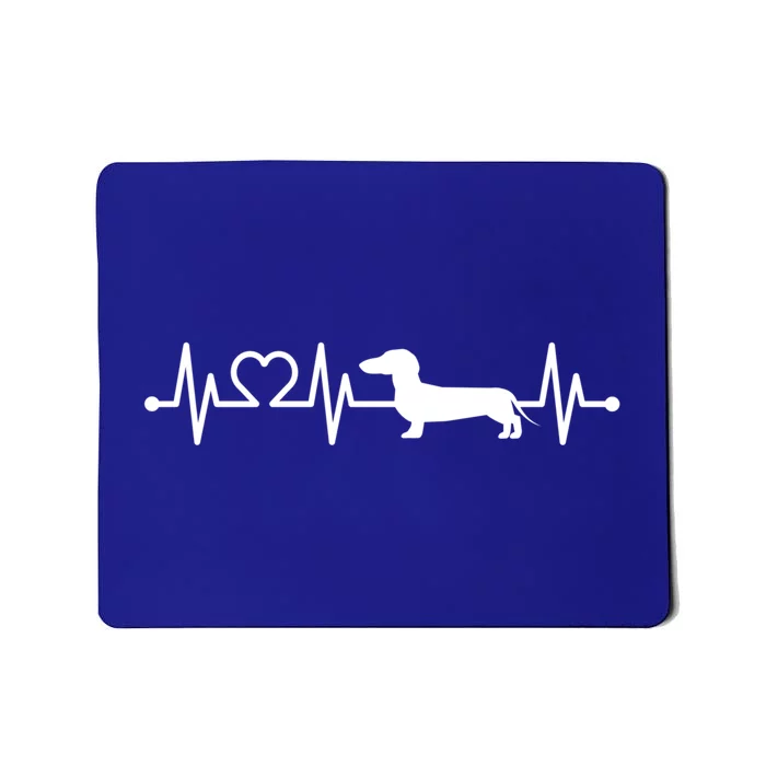 Ecg Heartbeat Dachshund Dackel Teckel For Dog Owners Gift Mousepad