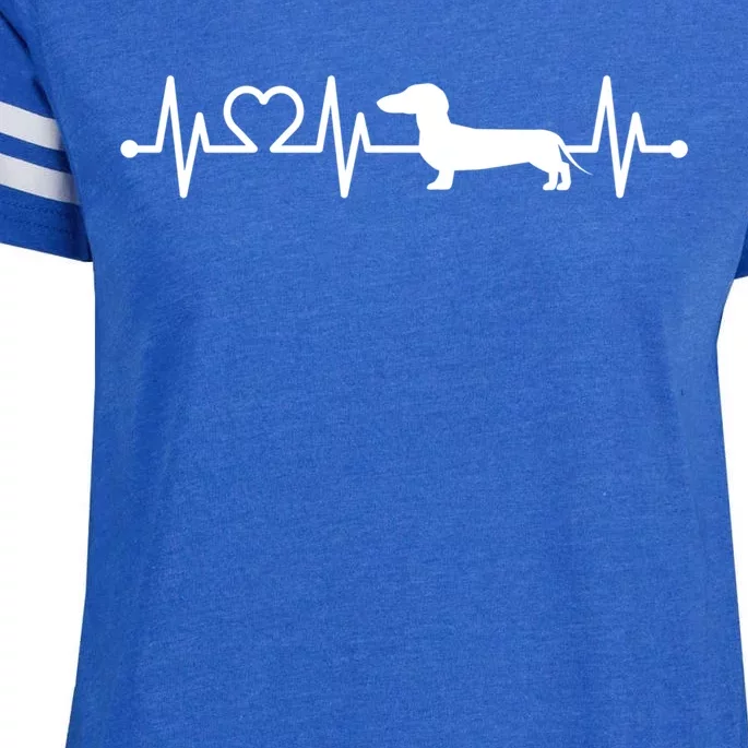 Ecg Heartbeat Dachshund Dackel Teckel For Dog Owners Gift Enza Ladies Jersey Football T-Shirt