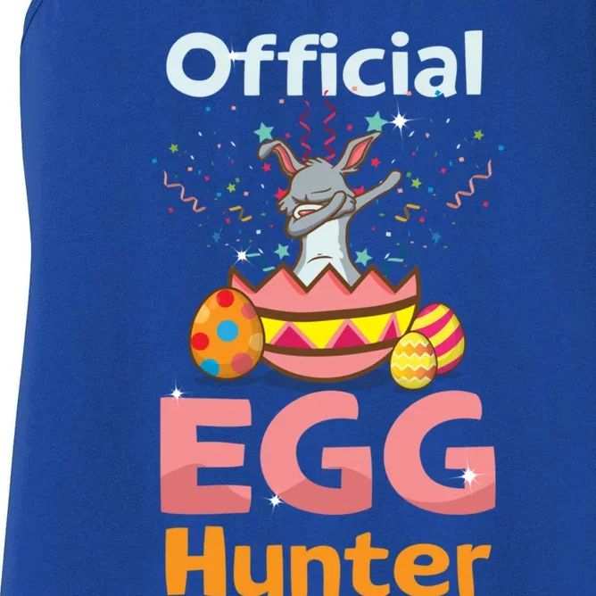 Egg Hunter Dabbing Rabbit Design Easter Egg Cool Gift Women's Racerback Tank