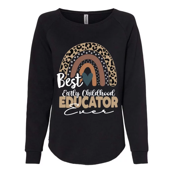 Early Hood Educator Boho Rainbow Teacher Appreciation Gift Womens California Wash Sweatshirt