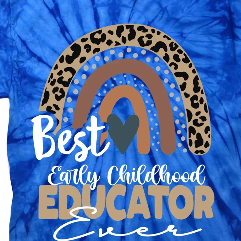 Early Hood Educator Boho Rainbow Teacher Appreciation Gift Tie-Dye T-Shirt