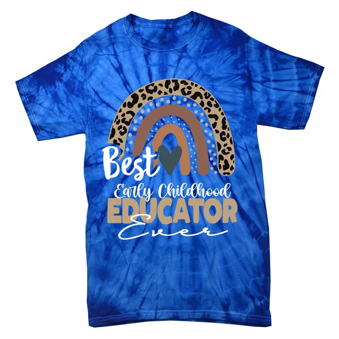 Early Hood Educator Boho Rainbow Teacher Appreciation Gift Tie-Dye T-Shirt